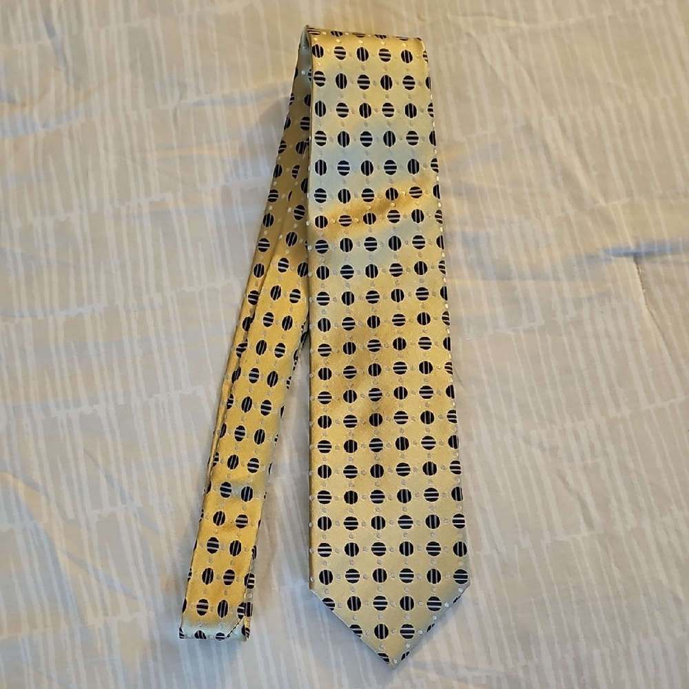 Men's Silk tie, Like New Condition, Gold/gray